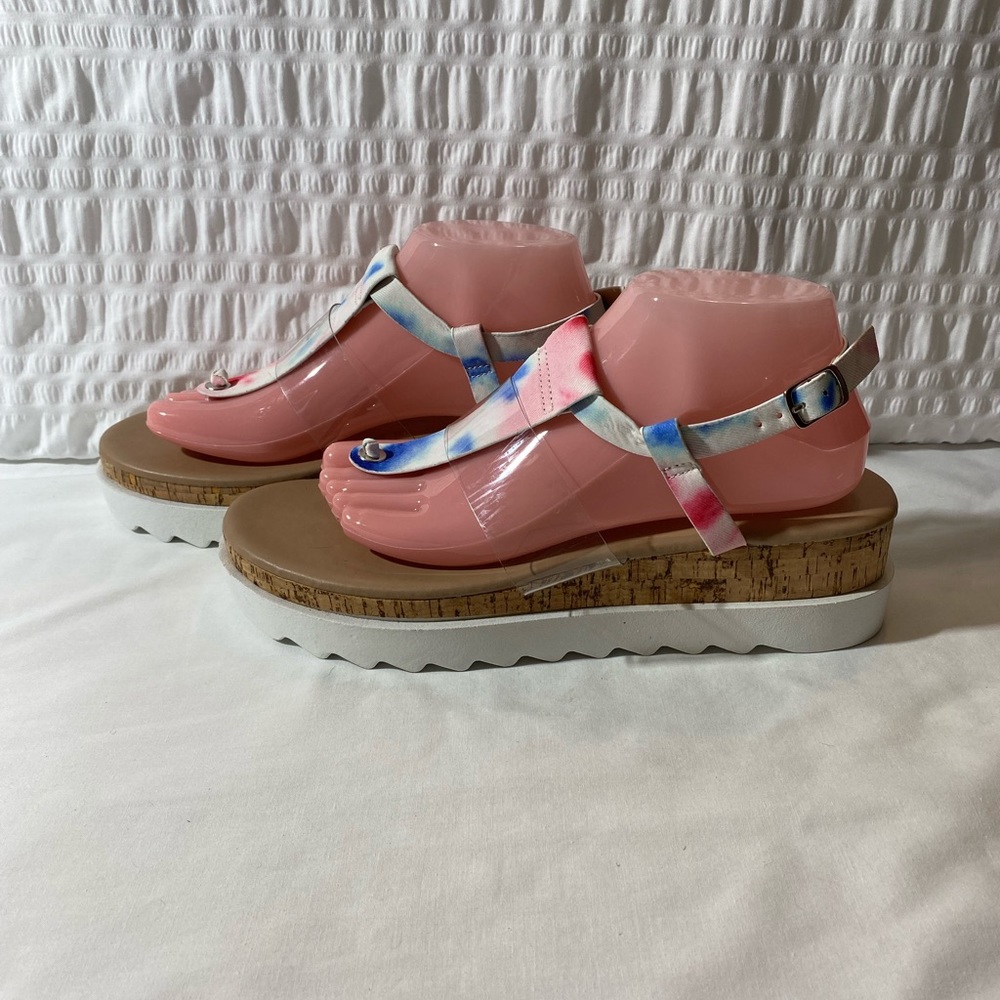 YOKI Size 10&11 Red White and Blue Sandals. NWT July 4th. America.